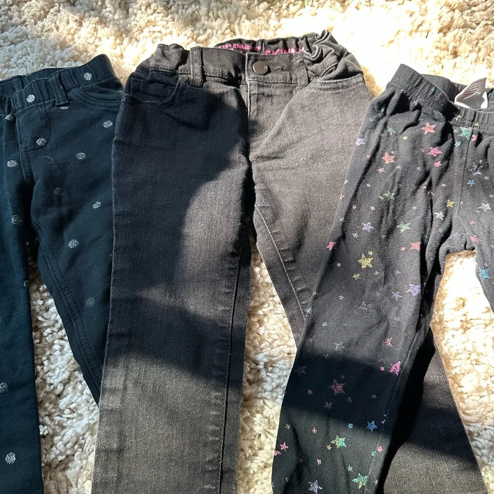Super cute 2T little girls set of 3 pant bottoms. Stretchy and comfy.